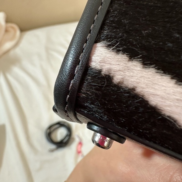 **SOLD** NWT Coach Rogue Bag 12 In Haircalf With Zebra Print (Micro Bag) - Picture 11 of 12